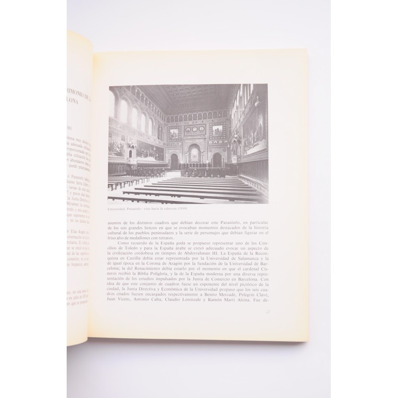 Pinturas de la Universidad de Barcelona. Catálogo