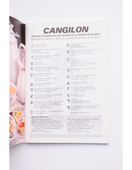 Cangilón : revista etnográfica del Museo de la Huerta de Murcia. nº 19, 1999