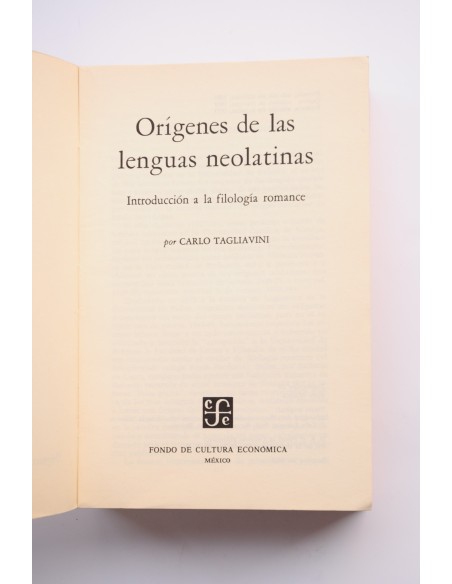 Orígenes de las lenguas neolatinas. Introducción a la filología romance