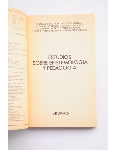 Estudios sobre epistemología y pedagogía