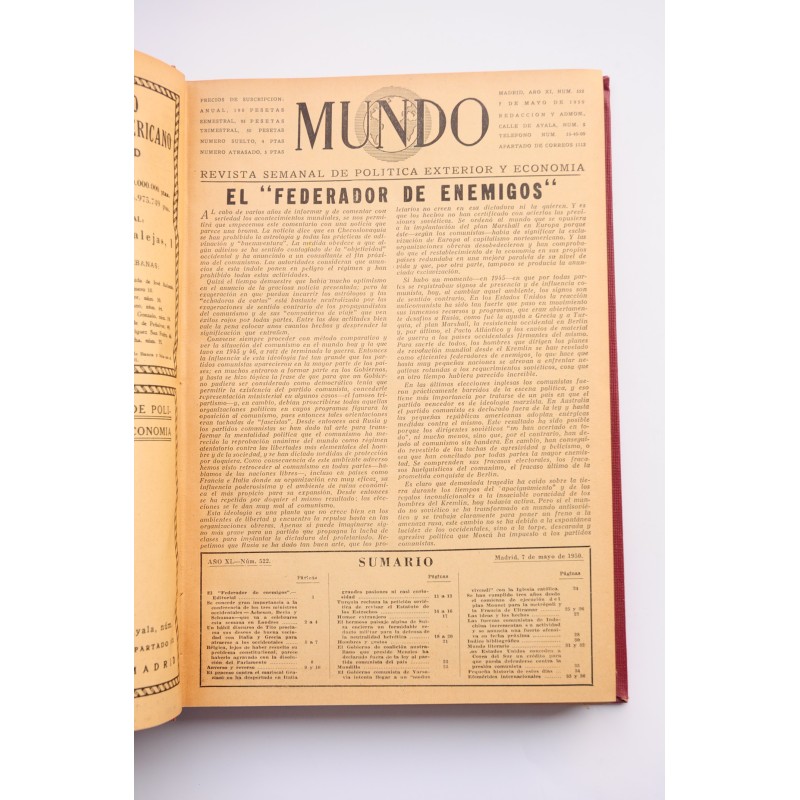 Mundo : revista semanal de política exterior y...