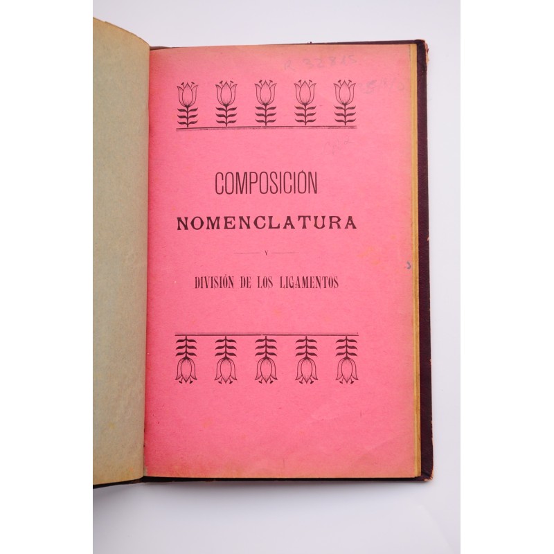 Composición, nomenclatura : división de los...