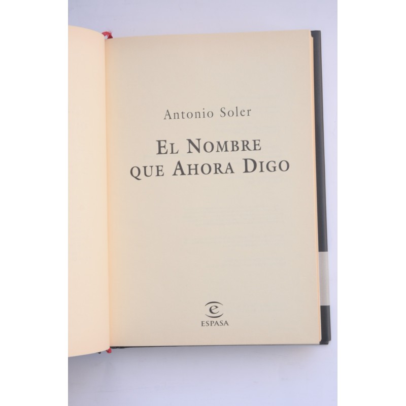 El nombre que ahora digo