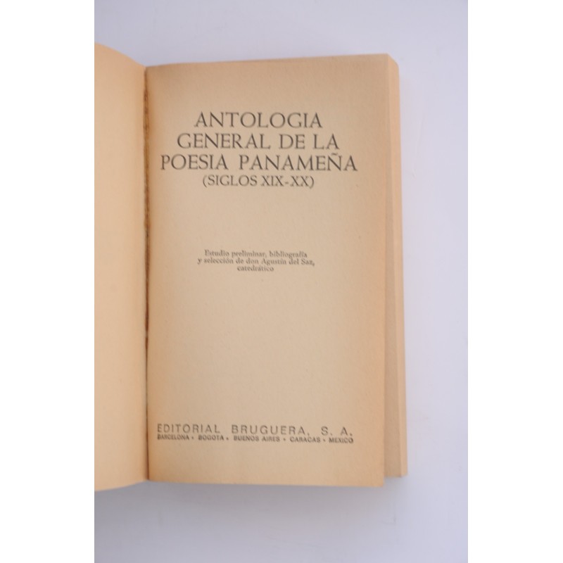 Antología general de la poesía panameña. Siglos...