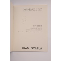 Juan Gomila : obra reciente : pinturas y litografías 2