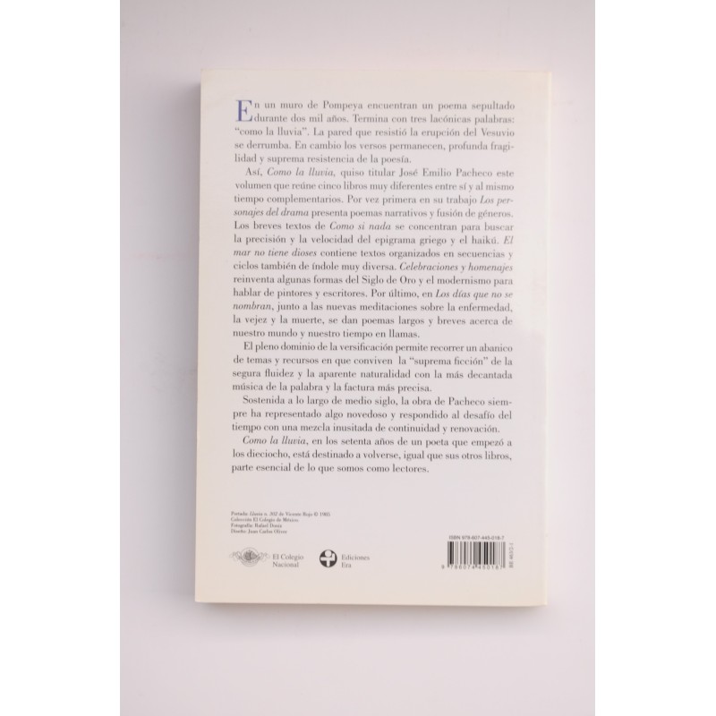 Como la lluvia. Poemas 2001-2008