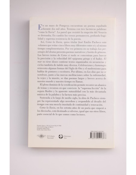 Como la lluvia. Poemas 2001-2008