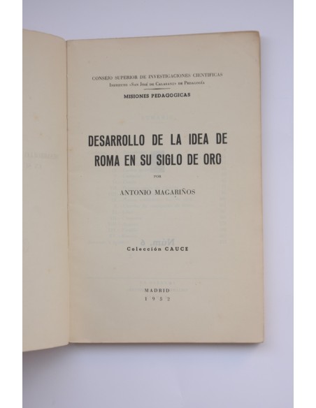 Desarrollo de la idea de Roma en su siglo de Oro