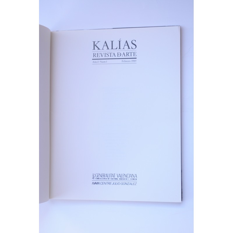 KALÍAS : revista de arte.-- Año I.-- Nº 1....