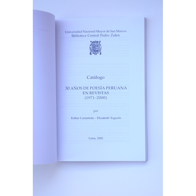 30 años de poesía peruana en revistas (1971 -...