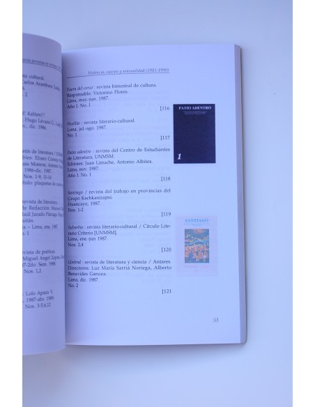 30 años de poesía peruana en revistas (1971 - 2000). Catálogo