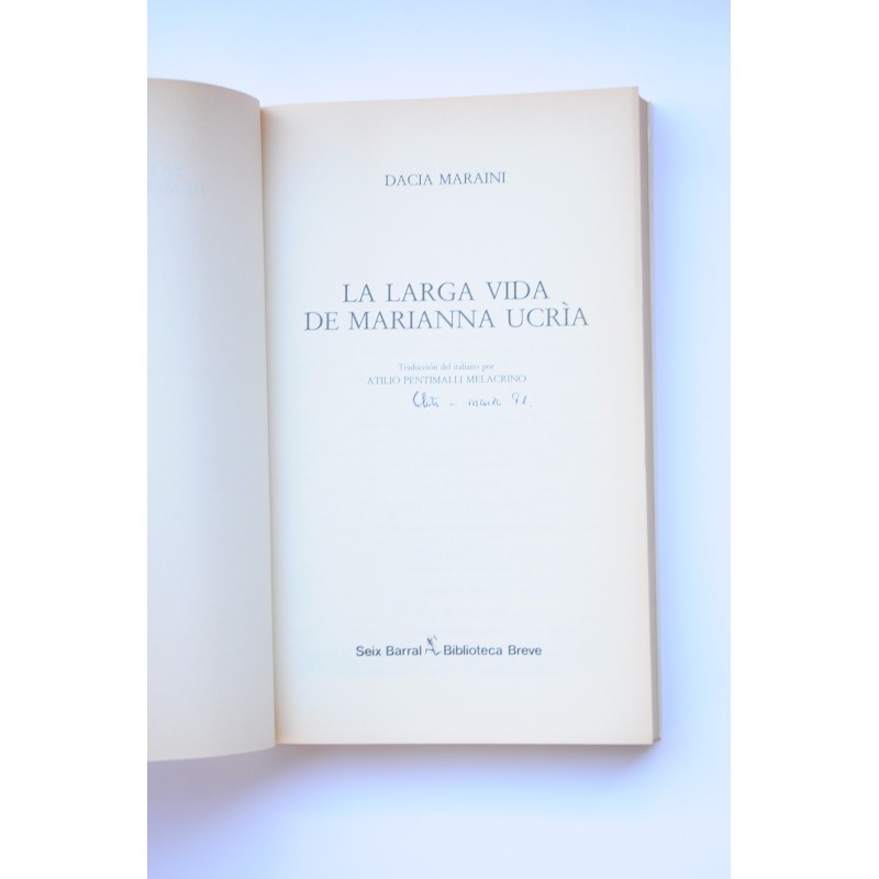 La larga vida de Marianna Ucrià