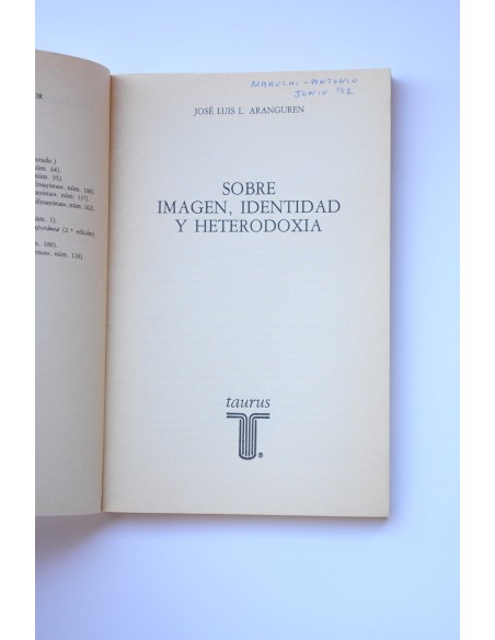Sobre imagen, la identidad y heterodoxia
