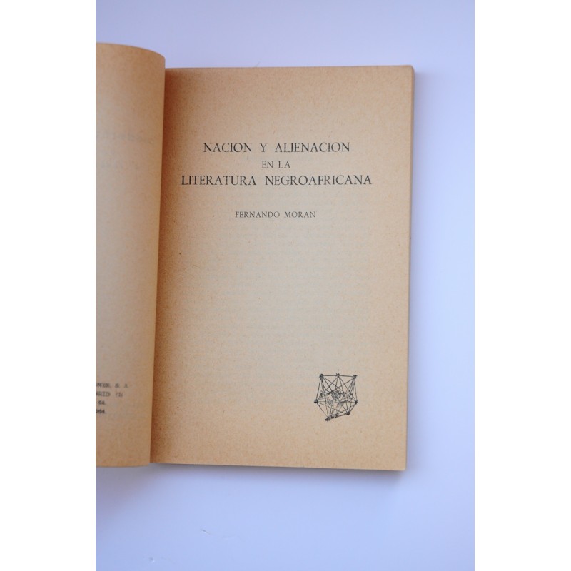 Nación y alienación en la literatura negroafricana