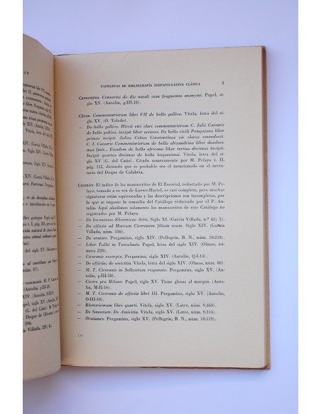 Papeletas de bibliografía hispano - latina clásica