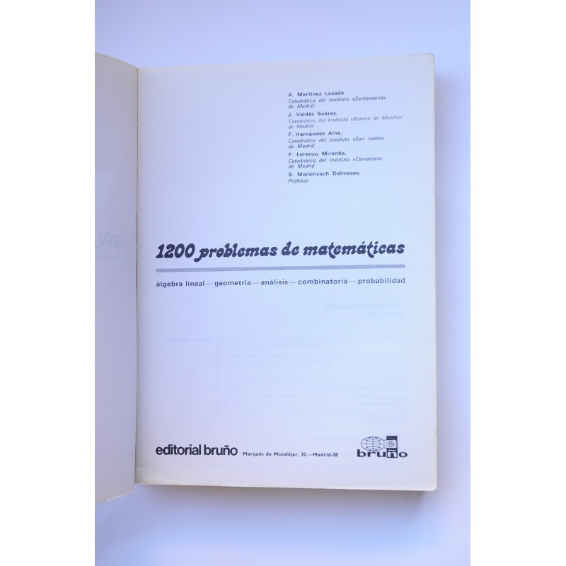 1200 problemas de matemáticas