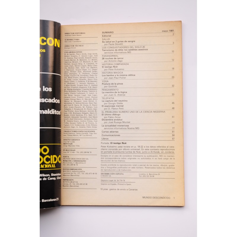 Mundo desconocido. Revista internacional. Nº 59...