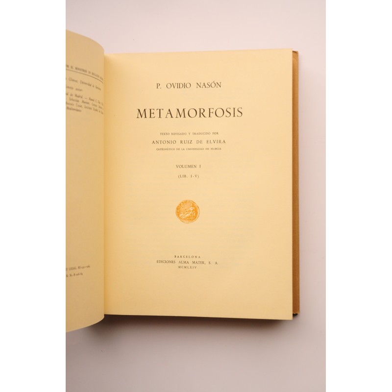 Metamorfosis. Vol. I. Libros del I al V