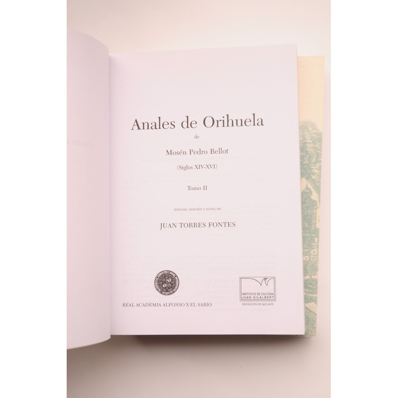 Anales de Orihuela. Siglos XIV - XVI