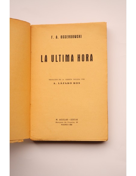 La última hora