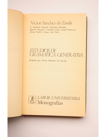 Estudios de gramática generativa