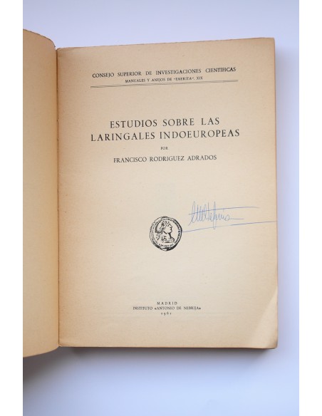 Estudios sobre las laringales indoeuropeas