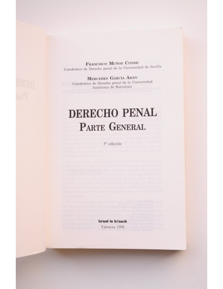 Derecho penal. Parte general