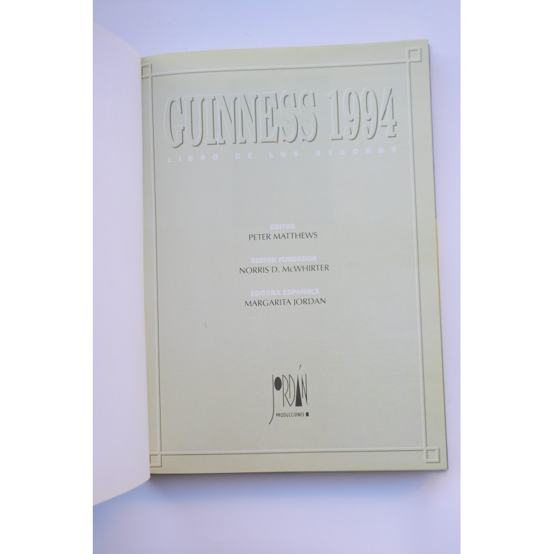 Guinness 1994 : Libro de los Records