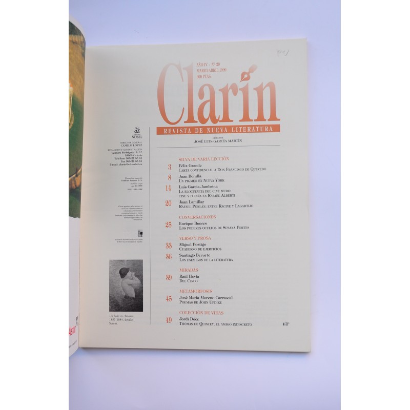 Clarín : revista de nueva literatura.--Año...