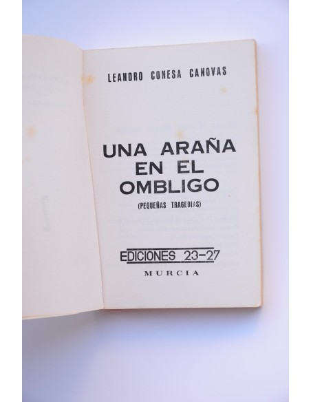 Una araña en el ombligo. Pequeñas tragedias