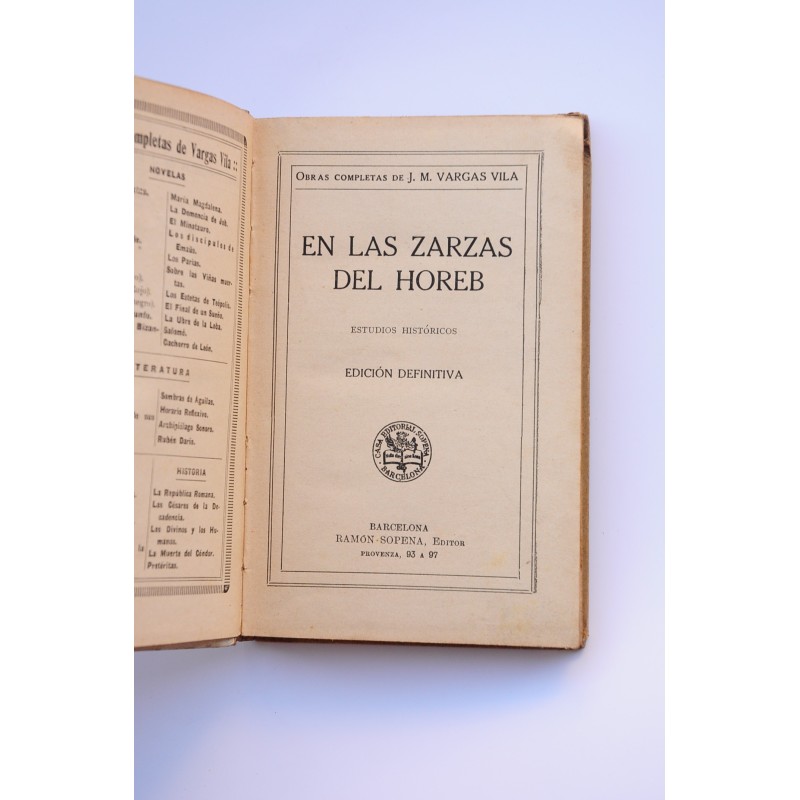 En las zarzas del Horeb. Estudios históricos