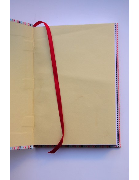 Libreta Artesana. Rayas en cruz