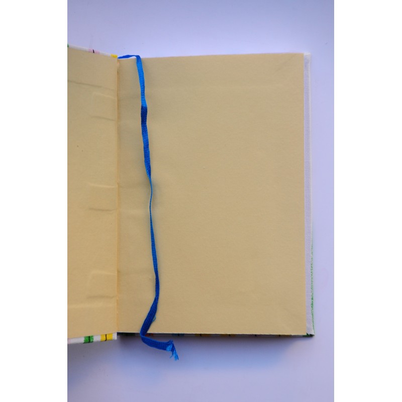 Libreta Artesana. Rayas verticales multicolor