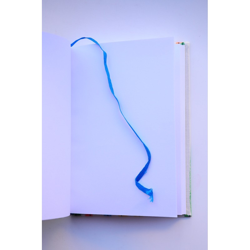 Libreta Artesana. Rayas verticales multicolor