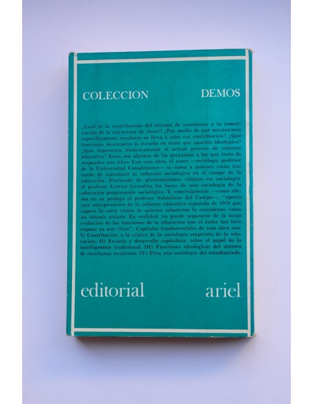 Escuela, ideología y clases sociales en España