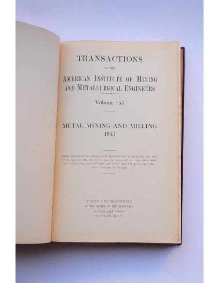 Metal Mining and milling : 1943