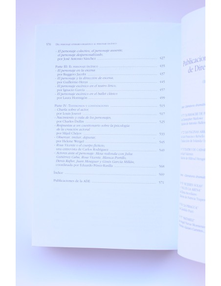 Del personaje literario-dramático al personaje escénico