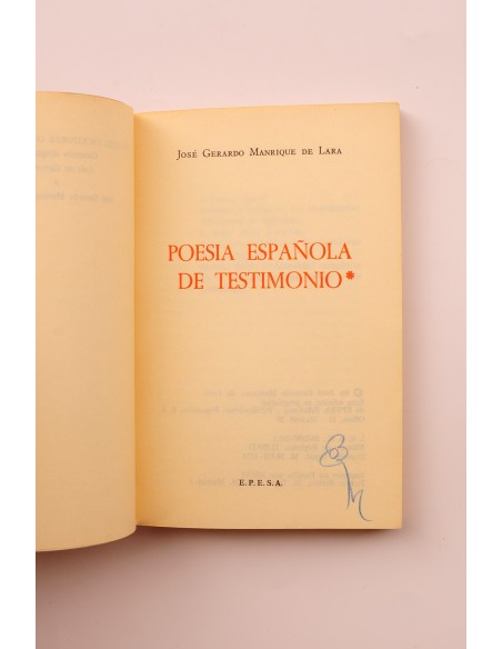 Poesía española de testimonio