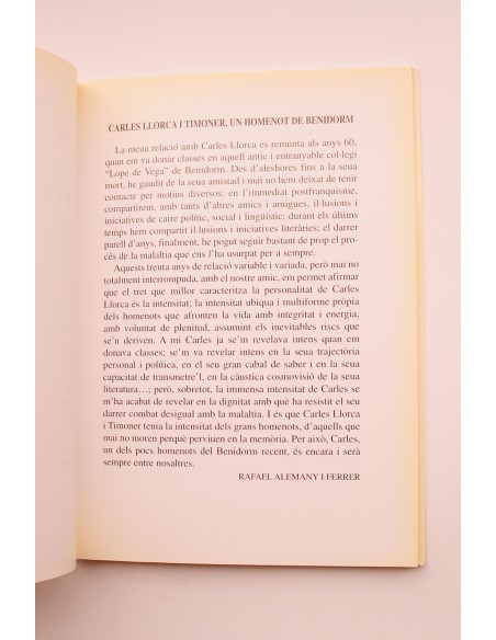 A Carles LLorca dels seus amics