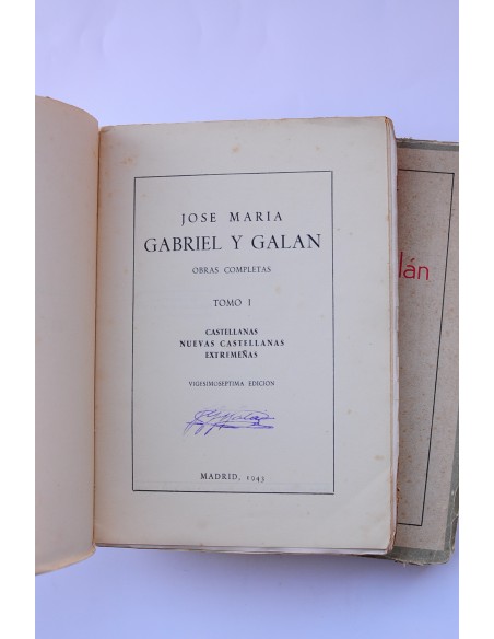 Gabriel y Galán. Obras completas. Vol. I. y II. Poesía