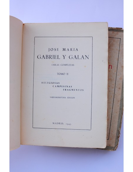 Gabriel y Galán. Obras completas. Vol. I. y II. Poesía
