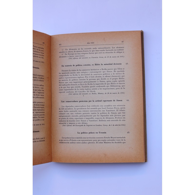 La política europea desde 1933 a 1938 reflejada...