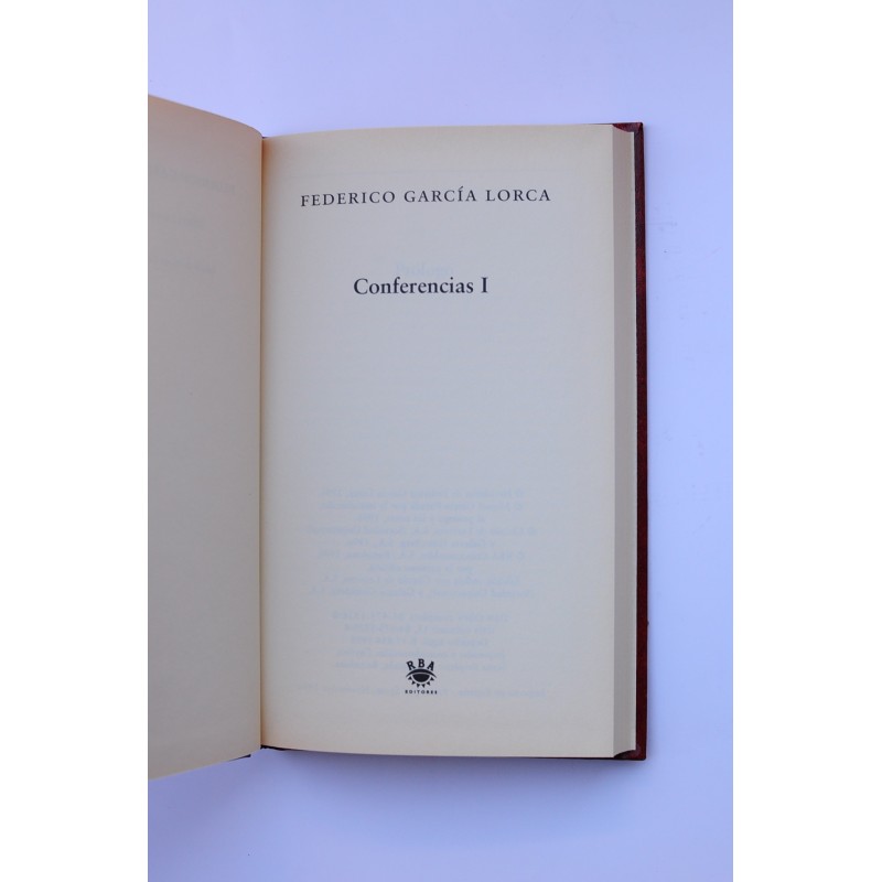 Federico García Lorca. Conferencias (1922 - 1928)