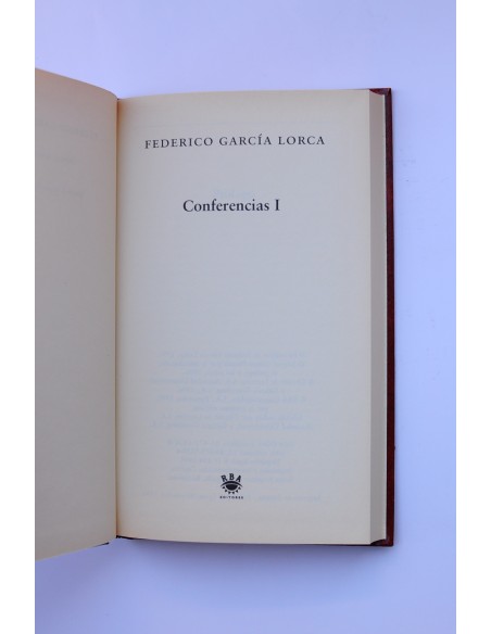 Federico García Lorca. Conferencias (1922 - 1928)