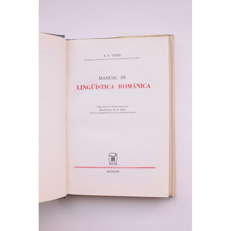 Manual de lingüística románica