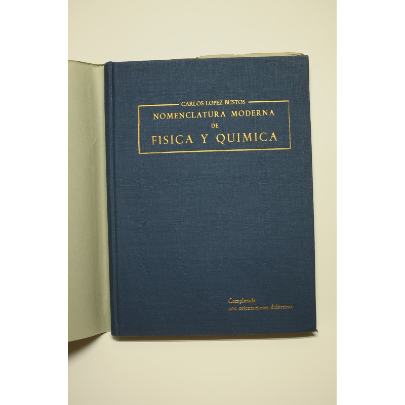 Nomenclatura moderna de física y química