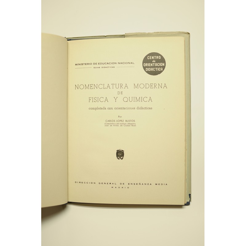 Nomenclatura moderna de física y química