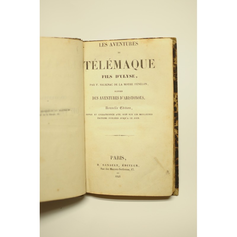 Les aventures de Télémaque, fils d'Ulyse ,...