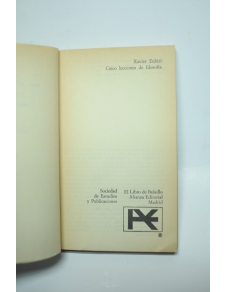 Cinco lecciones de filosofía