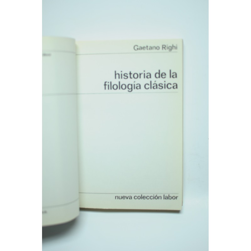 Historia de la filología clásica